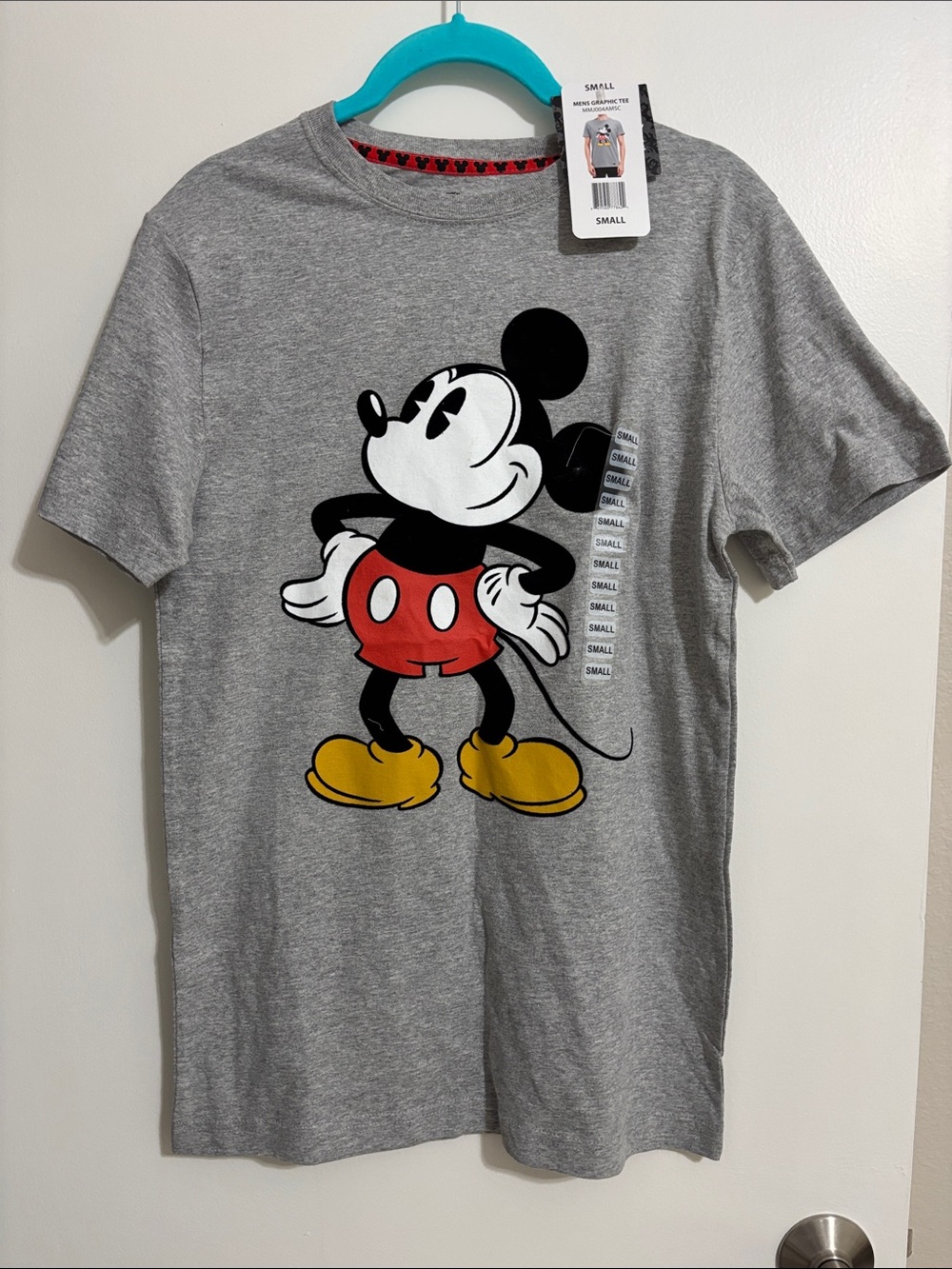 NWT Disney Grey Tee with Black, Red & Yellow Mickey Graphic